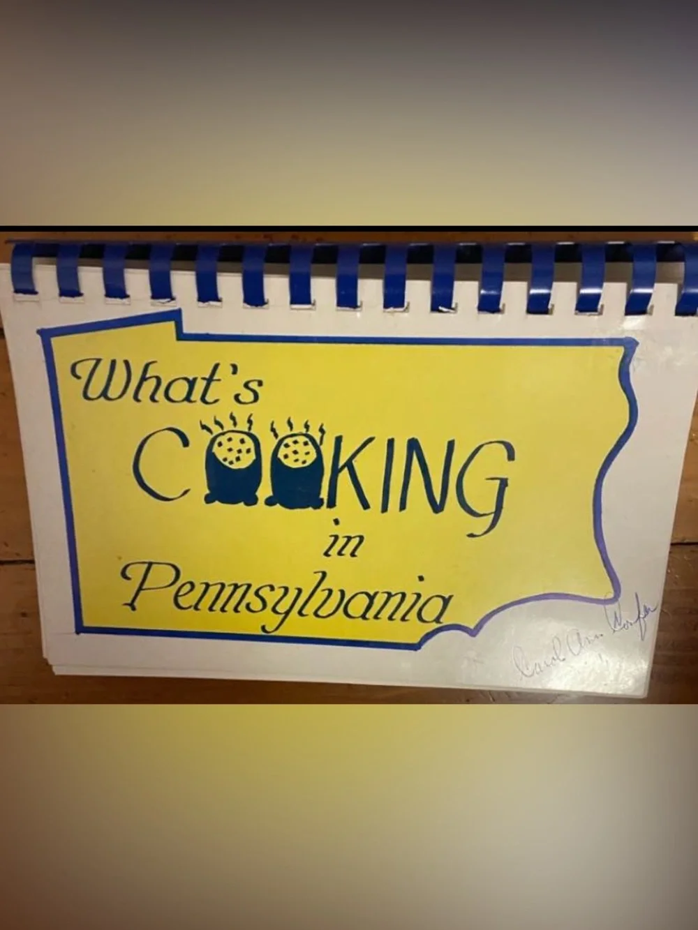 Vintage 80s 1980s Pennsylvania Spiral cookbook PA dessert cookies cake pie main